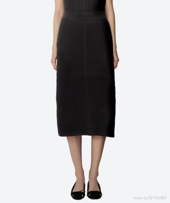 ＜HYKE (Women)＞ＷＩＤＥ　ＲＩＢＢＥＤ　ＳＷＥＡＴＥＲ　ＳＫＩＲＴ