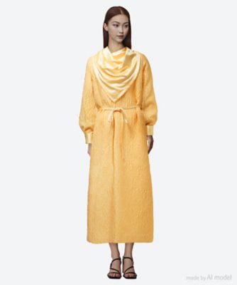 ＜HYKE (Women)＞ＪＡＣＱＵＡＲＤ　ＳＣＡＲＦ　ＤＲＥＳＳ