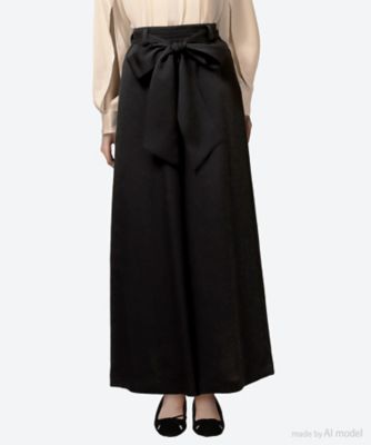 ＜HYKE (Women)＞ＨＡＭＭＥＲ　ＳＡＴＩＮ　ＷＩＤＥ　ＬＥＧ　ＰＡＮＴＳ