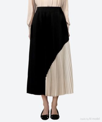 ＜HYKE (Women)＞ＴＡＦＦＥＴＡ　ＰＬＥＡＴＥＤ　ＰＡＮＥＬＥＤ　ＳＫＩＲＴ