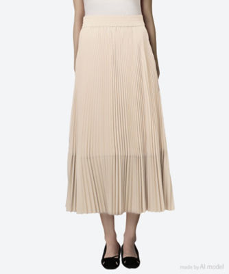 ＜HYKE (Women)＞ＴＡＦＦＥＴＡ×ＥＣＯ―ＬＥＡＴＨＥＲ　ＰＡＮＥＬＥＤ　ＳＫＩＲＴ