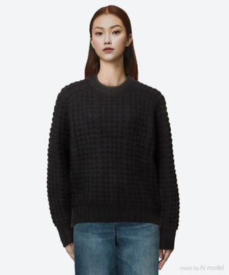 ＜HYKE (Women)＞ＷＡＦＦＬＥ―ＫＮＩＴ　ＳＷＥＡＴＥＲ