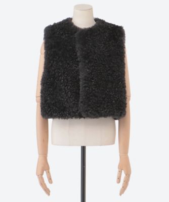 FAUX SHEARING CROPPED VEST | HYKE (Women