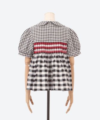 【関税込み】Molly Goddard Tシャツ Molly Goddard: Ella T-Shirt (Cream/Black) | DSMS E-SHOP