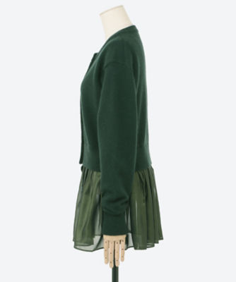 BABACO カーディガン babaco カーディガン Knit/Lurex Fabric Cardigan レディース