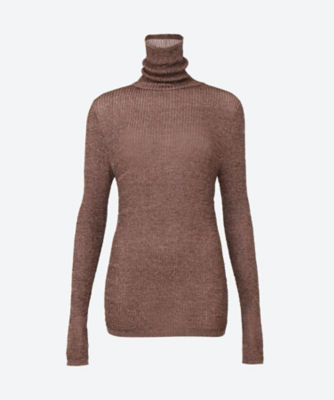 ＜babaco (Women)＞Ｌｕｒｅｘ　Ｒｉｂ　Ｔｕｒｔｌｅ―ｎｅｃｋ