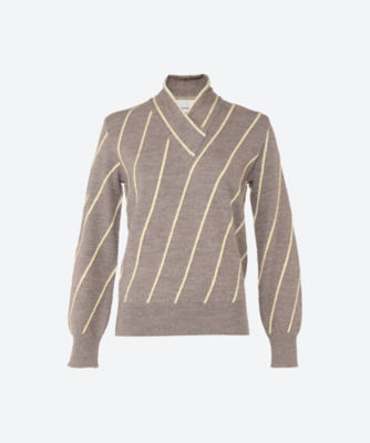 ＜AKIRANAKA (Women)＞Ｅｌｉｃｉａ　ｂｉａｓ　ｌｉｎｅ　ｋｎｉｔ　ＰＯ　ＢＥ