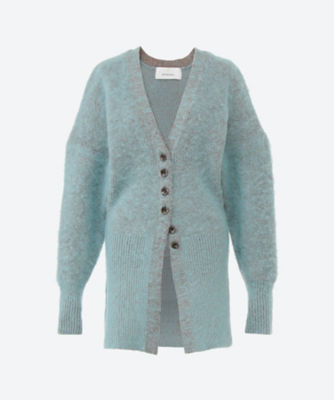 ＜AKIRANAKA (Women)＞Ｇｒｅｅｒ　ｍｏｈａｉｒ　ｋｎｉｔ　ｃａｒｄｉｇａｎ　ＢＬ　ＡＷ２４２８―ＢＬ