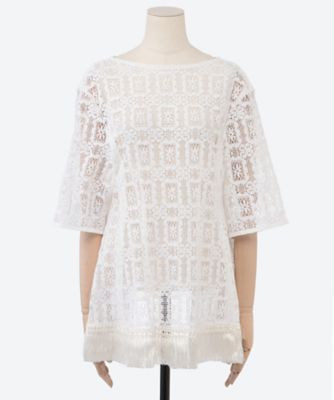 ｆｌｏｗｅｒ　ｓｑｕａｒｅ　ｌａｃｅ　ｔｏｐ　０３６３０
