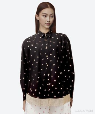 ＜leur logette (Women)＞ｃｏｔｔｏｎ　ｆｌｏｗｅｒ　ｅｍｂｒｏｉｄｅｒｙ　ｂｌｏｕｓｅ　０３６３２