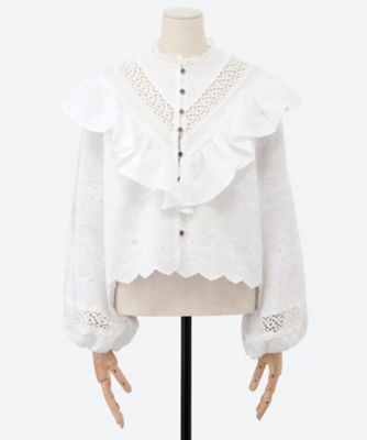 ｃｏｔｔｏｎ　ｓｃａｌｌｏｐｅｄ　ｅｍｂｒｏｉｄｅｒｙ　ｂｌｏｕｓｅ　０３６２９
