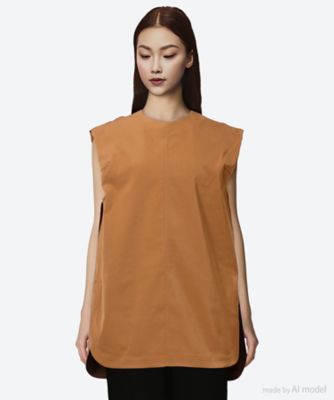 HYKE (Women)/ハイク ＴＡＳＬＡＮ　ＴＷＩＬＬ　ＳＬＥＥＶＥＬＥＳＳ　ＴＯＰ　１５２２１