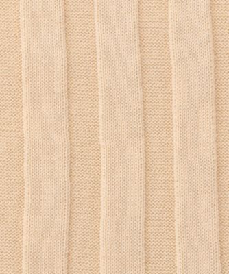 トップス HYKE RIBBED SLEEVES SHEER WIDE RIBBED SHORT―SLV