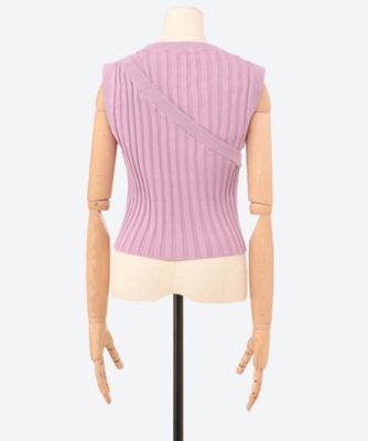 WIDE RIBBED DOUBLE SHOULDER