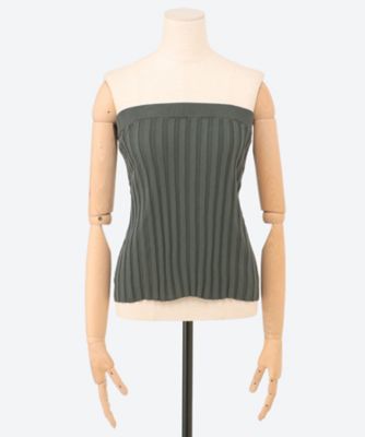 【HYKE】WHITE STITCH STRAPLESS TOP サイズ1 WHITE STITCH STRAPLESS TOP | HYKE