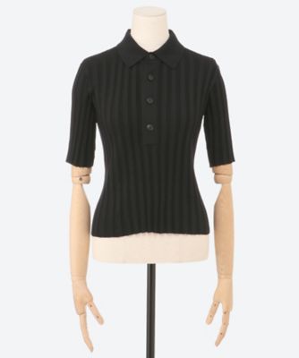 WIDE RIBBED POLO SWEATER 25SS