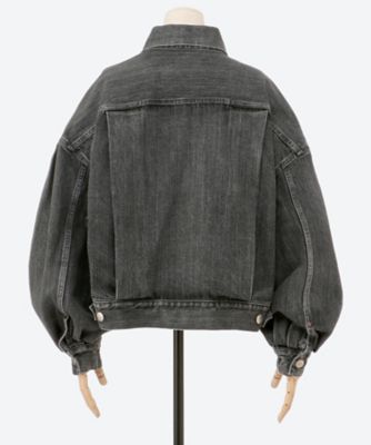 ジャケット・アウター HYKE BALLOON SLEEVE TWILL JACKET/ TYPE3 BALLOON SLEEVE TWILL JACKET/TYPE3-バルーンスリーブツウィル