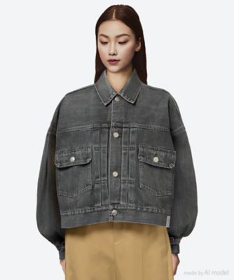 ＜HYKE (Women)＞ＢＡＬＬＯＯＮ　ＳＬＥＥＶＥ　ＤＥＮＩＭ　ＪＡＣＫＥＴ／ＴＹＰＥ２　２５ＳＳ／１７４４５　７０