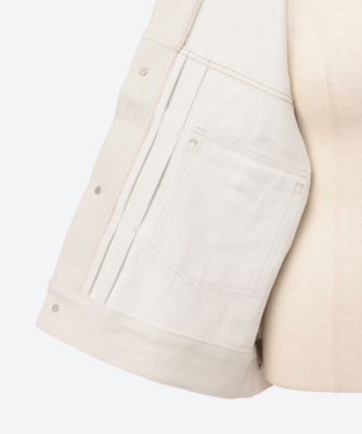 ジャケット・アウター HYKE BALLOON SLEEVE WHITE DENIM JACKET BALLOON SLEEVE WHITE DENIM