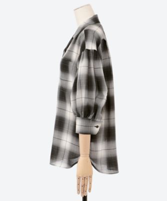 T／W OMBRE CHECK BALLOON SLEEVE