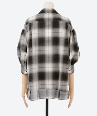 T／W OMBRE CHECK BALLOON SLEEVE