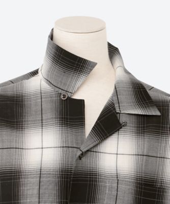 T／W OMBRE CHECK BALLOON SLEEVE