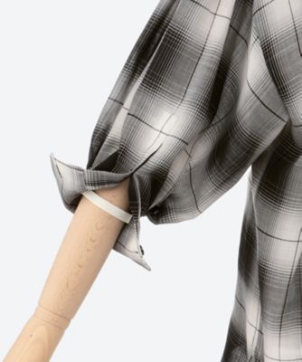 T／W OMBRE CHECK BALLOON SLEEVE