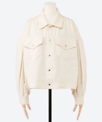 ジャケット・アウター HYKE 25SS OXFORD BALLOON SLEEVE JACKET OXFORD BALLOON SLEEVE JACKET