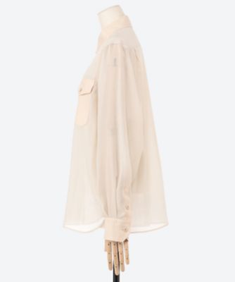 エヴリディアイライク　25SS minimal sheer shirt コットン SHEER TWILL SHIRT 25SS／15243 | HYKE