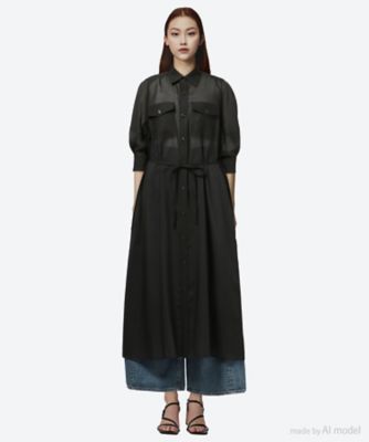 ＜HYKE (Women)＞ＳＨＥＥＲ　ＴＷＩＬＬ　ＤＲＥＳＳ　２５ＳＳ／１６２３８