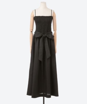 LINEN SHIRRED DRESS 16234 | HYKE (Women