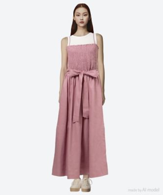 ＜HYKE (Women)＞ＬＩＮＥＮ　ＳＨＩＲＲＥＤ　ＤＲＥＳＳ　１６２３４