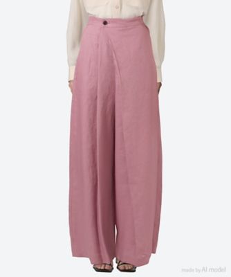 ＜HYKE (Women)＞ＬＩＮＥＮ　ＷＩＤＥ　ＬＥＧ　ＰＡＮＴＳ　２５ＳＳ／１３３３６