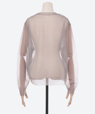 SHEER CREW NECK SWEATER 11394