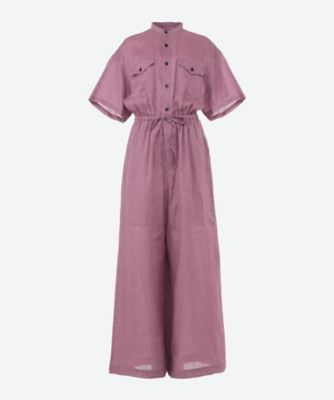 ＜HYKE (Women)＞ＬＩＮＥＮ　ＪＵＭＰＳＵＩＴ　（ＳＨＯＲＴ　ＳＬＥＥＶＥ）　２５ＳＳ／１６２３５
