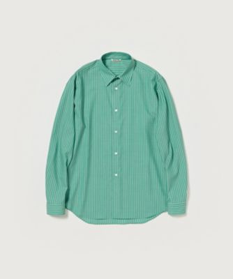 オーラリー AURALEE 24SS SUPER FINE WOOL STRIPE SHIRT シャツ ストライプ 長袖 1 青 白 ブルー ホワイト /DF ■OS ■SH レディース オーラリー AURALEE 24SS SUPER FINE WOOL STRIPE SHIRT シャツ