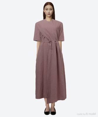 ＜AKIRANAKA (Women)＞Ｅｍｅｌｉｅ　ｇａｔｈｅｒｅｄ　ｐａｎｅｌ　ｄｒｅｓｓ　ＰＵ　　ＡＲ２５０４―ＰＵ