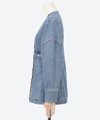 アキラ ナカAKIRA NAKA デニムロングコート ベルト 春 Helene denim jacket BL AR2528―BL