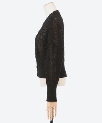 Ｃａｎｄｅｌａ　ｃｒｏｐｐｅｄ　ｋｎｉｔ　ｃａｒｄｉｇａｎ　ＢＫ　ＡＲ２５３８―ＢＫ
