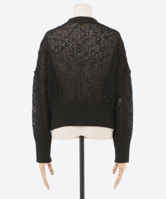 Ｃａｎｄｅｌａ　ｃｒｏｐｐｅｄ　ｋｎｉｔ　ｃａｒｄｉｇａｎ　ＢＫ　ＡＲ２５３８―ＢＫ