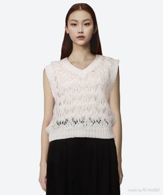 AKIRANAKA (Women)/アキラナカ Ｍｉｒｅｉａ　ｋｎｉｔ　ｐｕｌｌｏｖｅｒ　ＷＨ　ＡＳ２５２０―ＷＨ