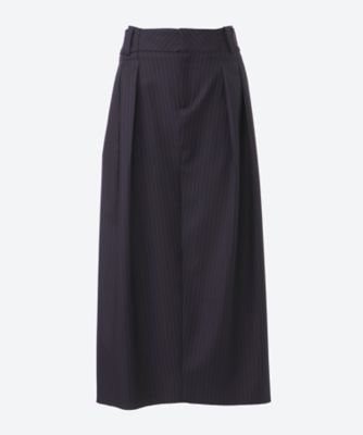 ＜sonia carrasco (Women)＞ＰＬＥＡＴＥＤ　ＳＫＩＲＴ　ＰＩＮＳＴＲＩＰＥ　１２０２０９０７０２３６