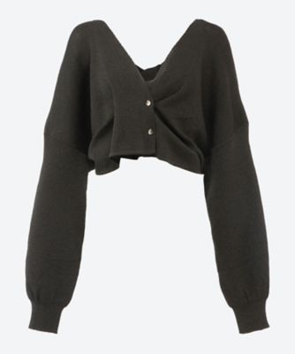 ＜IHNN (Women)＞ＴＷＩＳＴ　ＤＲＡＰＥ　ＣＡＲＤＩＧＡＮ　ＩＤ２５Ｓ―ＫＮ０１