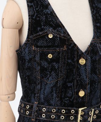 Ｆｌｏｃｋ　Ｄｅｎｉｍ　Ｂｅｌｔ　Ｍｉｄｉ　Ｄｒｅｓｓ　Ｊ１６１４