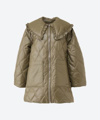 ＜GANNI (Women)＞Ｓｈｉｎｙ　Ｑｕｉｌｔ　Ｍｉｄｉ　Ｊａｃｋｅ　Ｗ０１７１
