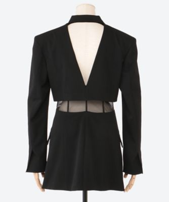 fetico ジャケット SHEER COMBINED KNIT JACKET – FETICO Official Online Shop