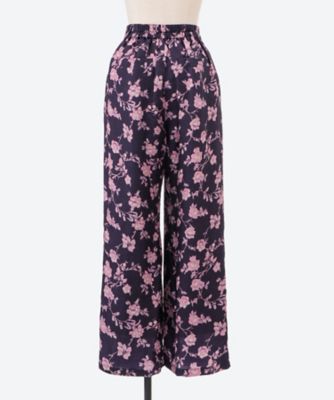 パンツ　６ｒｏｏｍｓ　ｆｌｏｗｅｒ　ｃｕｐｒａ　ｐｒｉｎｔ　ｐａｎｔｓ　０５４１４