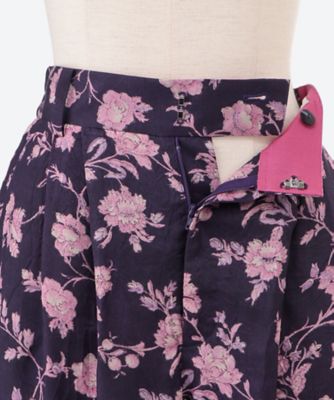 パンツ　６ｒｏｏｍｓ　ｆｌｏｗｅｒ　ｃｕｐｒａ　ｐｒｉｎｔ　ｐａｎｔｓ　０５４１４
