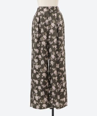 パンツ　６ｒｏｏｍｓ　ｆｌｏｗｅｒ　ｃｕｐｒａ　ｐｒｉｎｔ　ｐａｎｔｓ　０５４１４