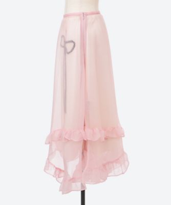 スカート　７ｍｏｓａｉｃ　ｏｒｇａｎｄｙ　ｓｋｉｒｔ　０４４７２